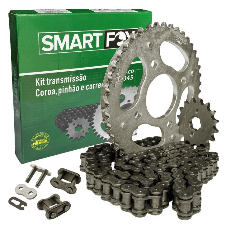 Kit Transmissão com Retentor Honda CG 150 Titan 2004–2015 / Fan 150 2009–2015 SmartFox