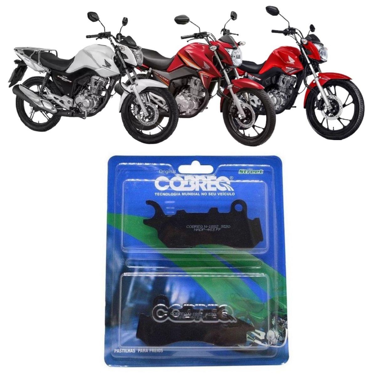 Pastilha de Freio Dianteira Honda CG 160 Titan/Fan/Cargo CBS 2018 em diante Cobreq N-1882