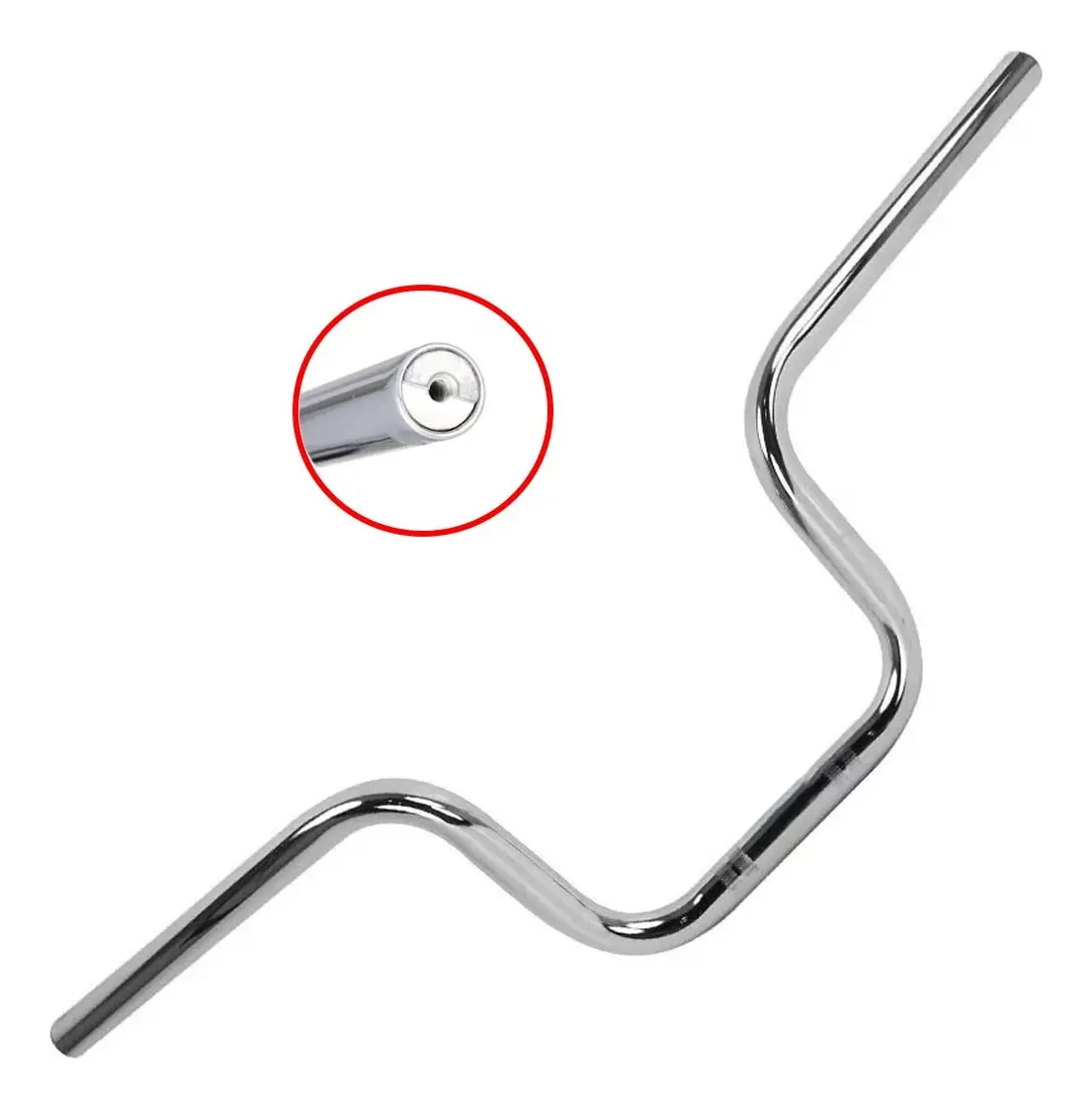 Guidão Cg160 Cromado Com FURO CROMOFORTE