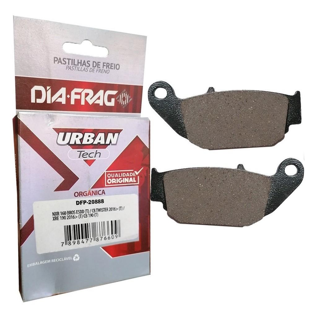 Pastilha de Freio Traseira Honda Bros 160/Twister/XRE Diafrag DFP-20888